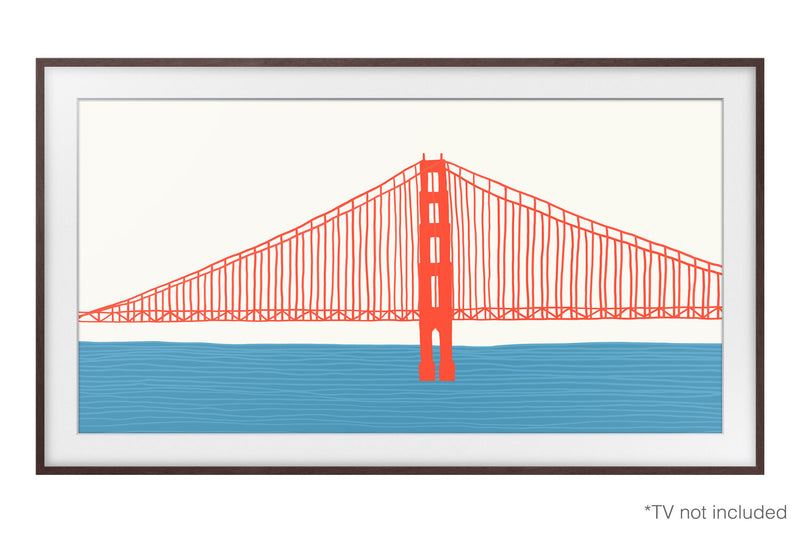 Cadre personnalisable Samsung pour 55\" The Frame TV - Brun moderne