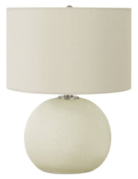 Lampe de table de 18 po en céramique - crème