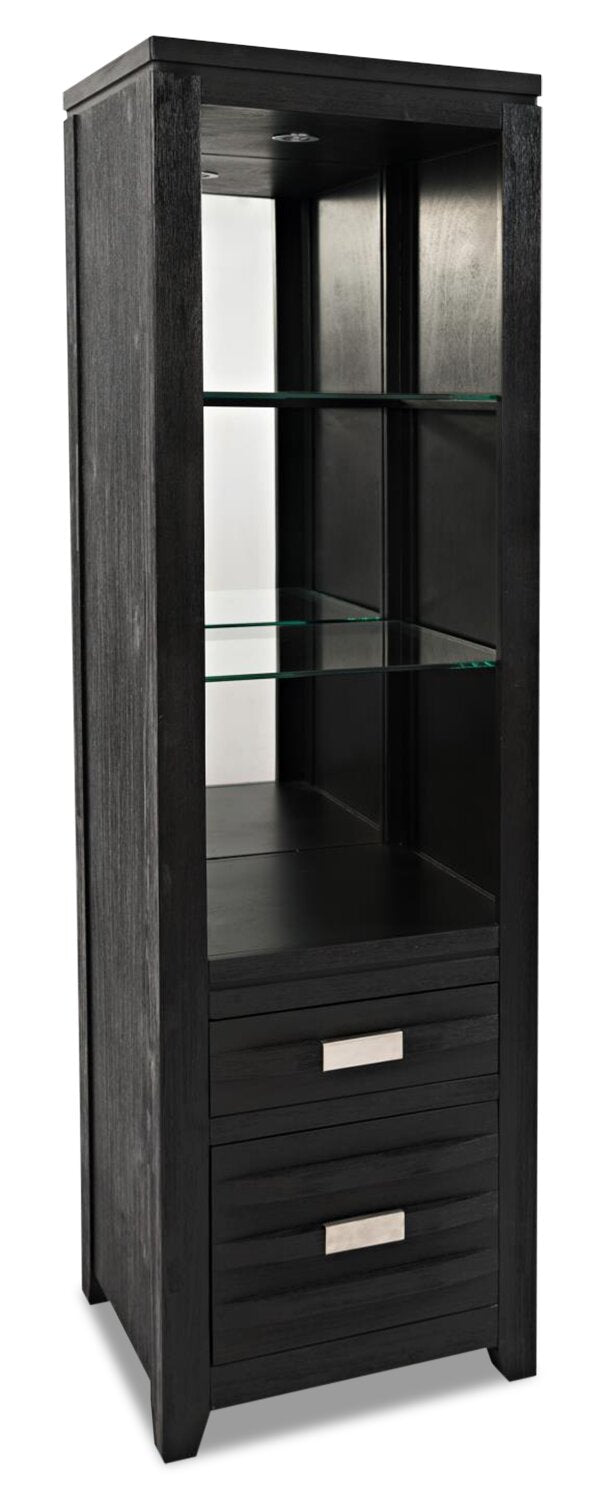 Bronx Bookshelf Pier - Charcoal - Contemporary style Storage Pier in Charcoal