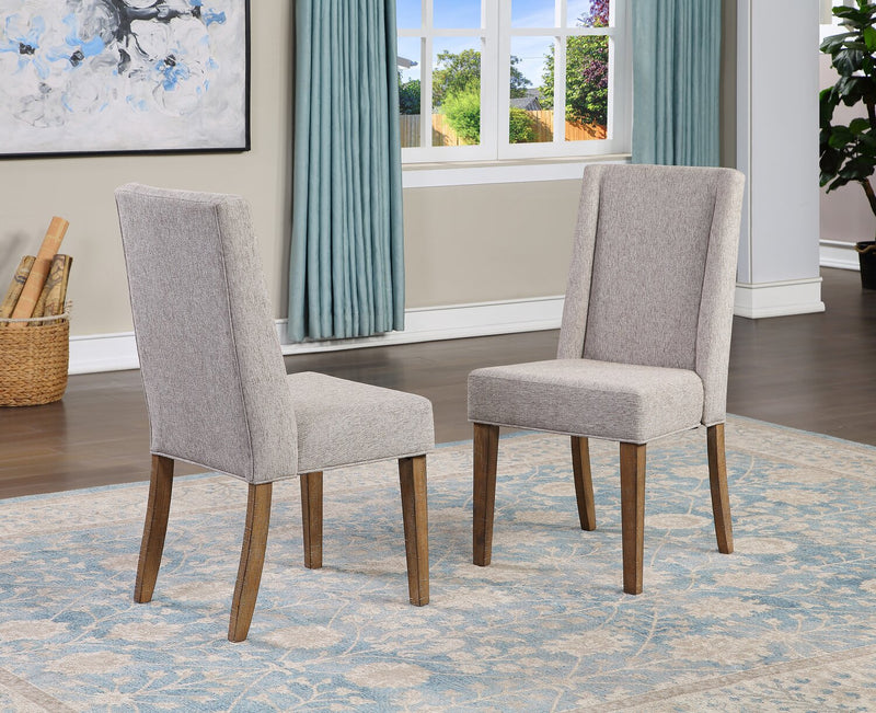 Chaise de salle à manger Cedar en tissu de polyester et en pin - beige