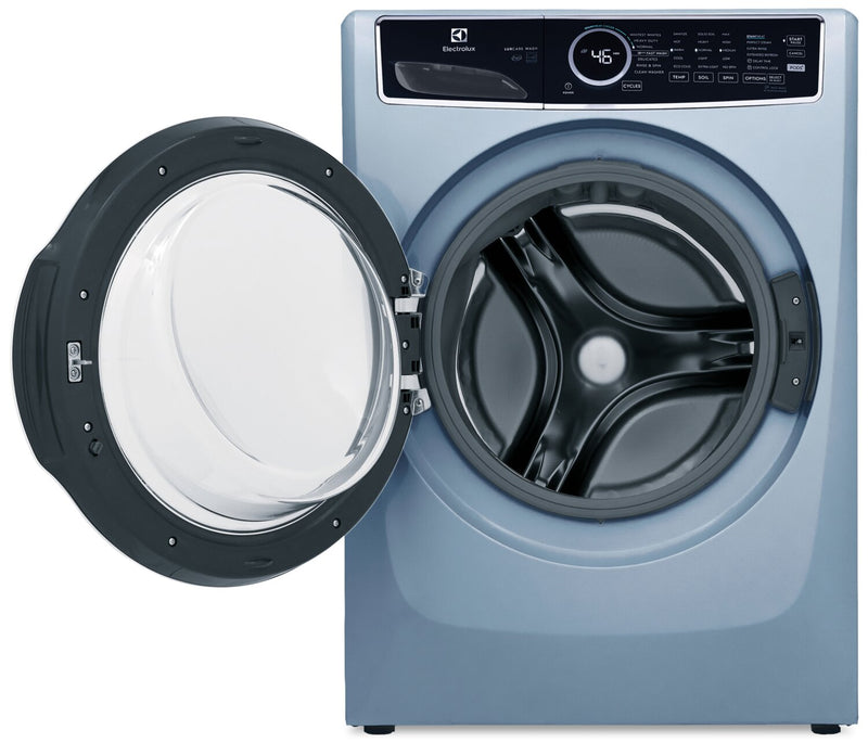 Laveuse à la vapeur haute efficacité Electrolux à chargement frontal de 5,2 pi³ - bleu glacier - superposable - ELFW7437AG