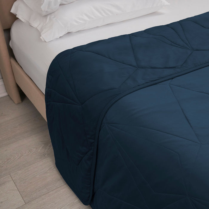 Couverture rafraîchissante BEDGEAR pour grand lit - bleu marine