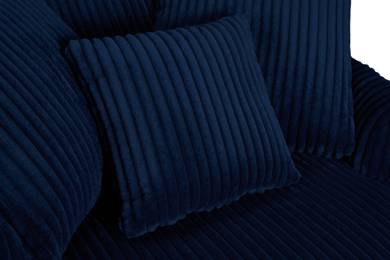 Fauteuil d’appoint Cuddler Grande de 48 po fabriqué au Canada en tissu de chenille - bleu Groove Midnight