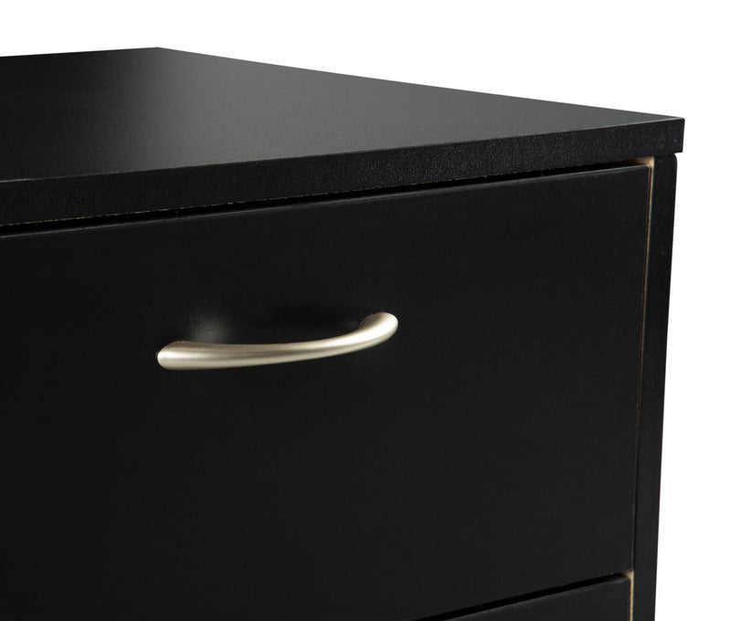 Table de nuit Arlo de 18,3 po (L) x 22 po (H) à 2 tiroirs, fabriquée au Canada - noire