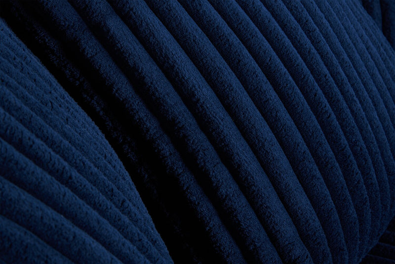 Fauteuil d’appoint Cuddler Grande de 48 po fabriqué au Canada en tissu de chenille - bleu Groove Midnight
