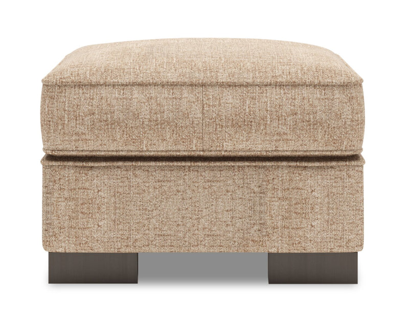Pouf personnalisable Track de Sofa Lab de 24 po fabriqué au Canada en tissu de chenille - taupe Luxury Taupe