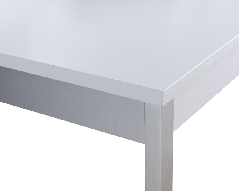 Bureau en coin réversible Owen de 55 po à 4 tiroirs et compartiments - blanc