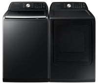 Laveuse à chargement par le haut de 5,3 pi³ et sécheuse électrique de 7,4 pi³ de Samsung - acier inoxydable noir 
