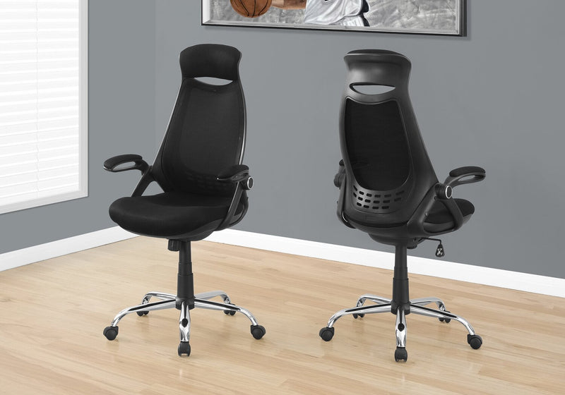 Fauteuil président Kegan de 28 po en mailles - noir