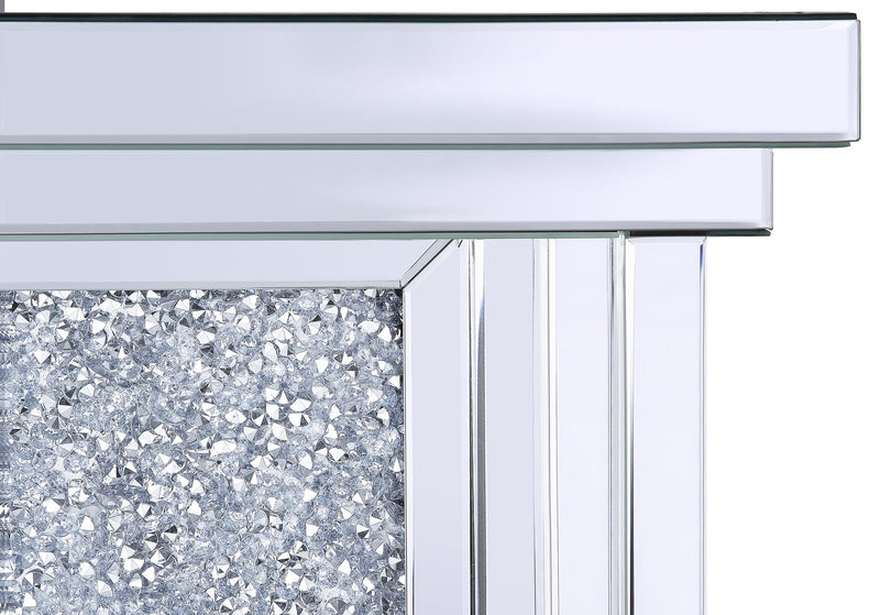 Foyer électrique somptueux Flint de 47,4 po - argenté et verre
