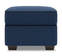 Pouf Roll de Sofa Lab de 24 po fabriqué au Canada en tissu d’apparence lin - bleu Pax Navy 