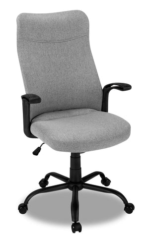 Chaise de bureau Roman de 23 po à conception ergonomique - grise