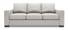 Sofa-lit personnalisable Track de Sofa Lab de 85 po fabriqué au Canada en tissu de chenille avec accoudoirs rectilignes - argenté Luxury Silver