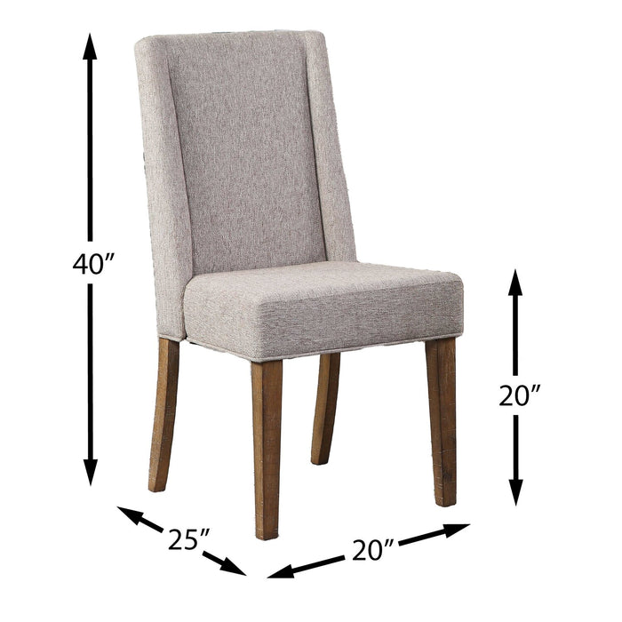 Chaise de salle à manger Cedar en tissu de polyester et en pin - beige