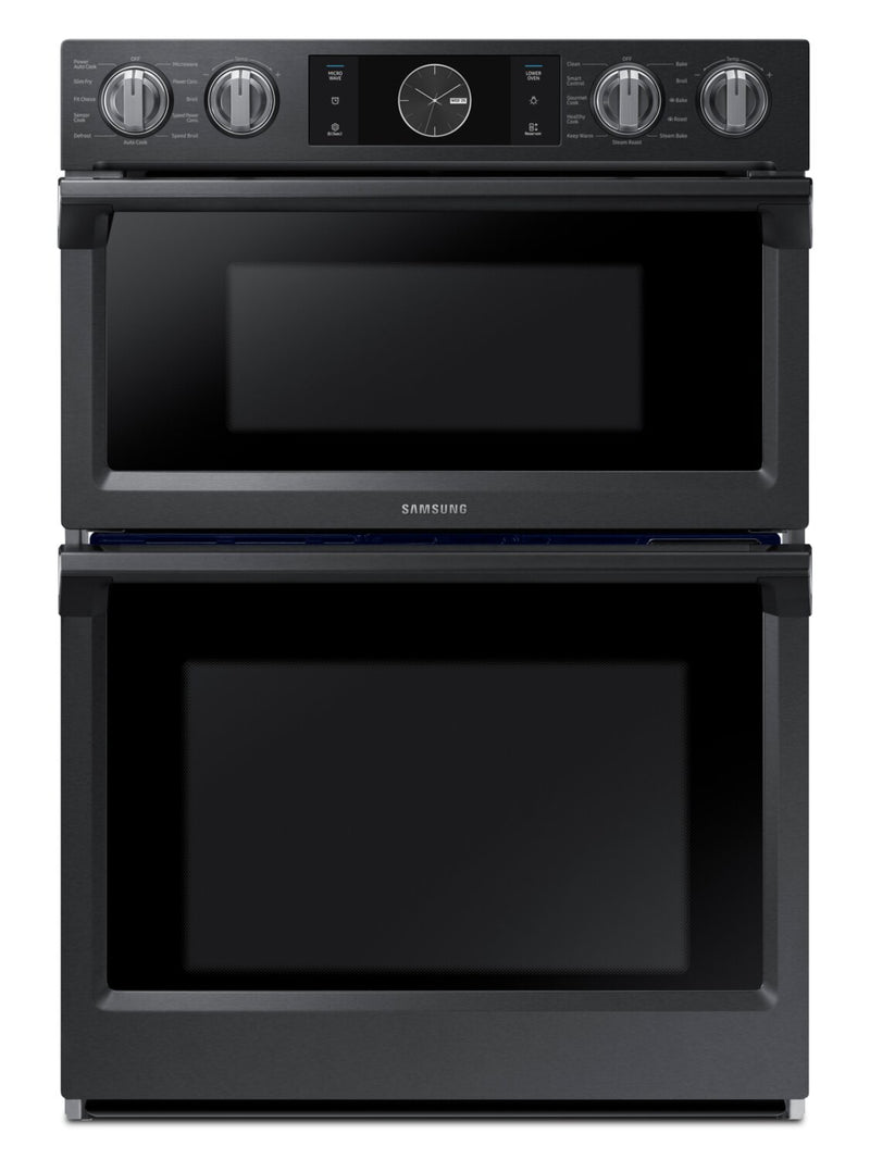 Samsung 30" Microwave Combination Wall Oven with Flex Duo™ – NQ70M7770DG/AA - Double Wall Oven in Black Stainless Steel