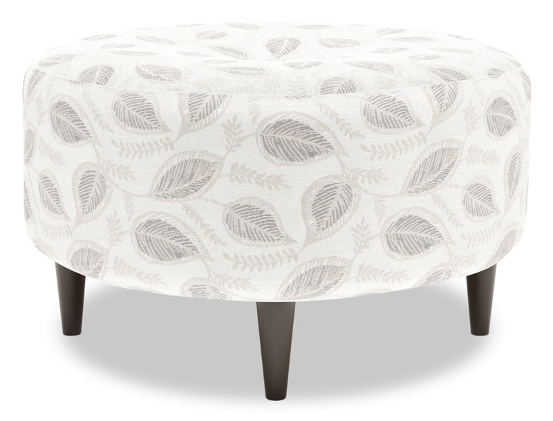 Pouf personnalisable The Curve de Sofa Lab de 31 po fabriqué au Canada en tissu - Prairie multicolore