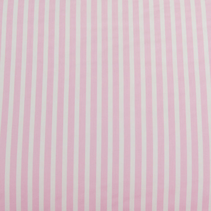 Ensemble de draps Hallie de 3 pièces rayés en coton pour lit simple - rose