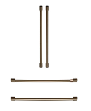 Trousse de poignées Café 4 pièces bronze brossé pour réfrigérateur à portes françaises - CXQB4H4PNBZ
