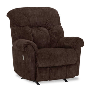 Fauteuil berçant à inclinaison électrique Design à mon image de 36 po en tissu de chenille - brun vison combattant