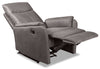 Fauteuil à inclinaison électrique Eva de 29,5 po en suédine - gris foncé