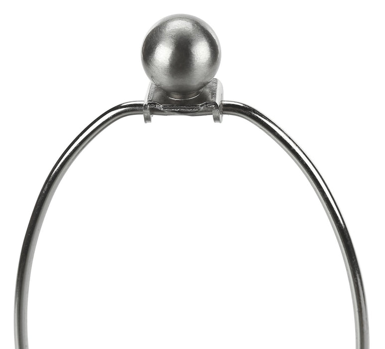 Lampe de table de 24 po en céramique bleue avec base argentée
