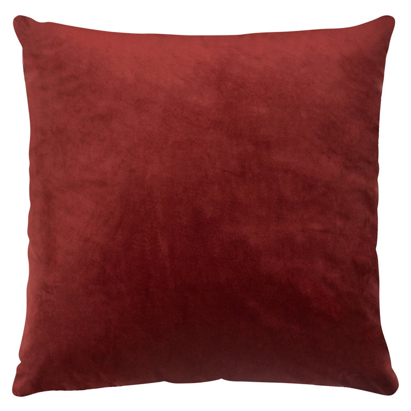 Velvet-Look Accent Pillow - Red  