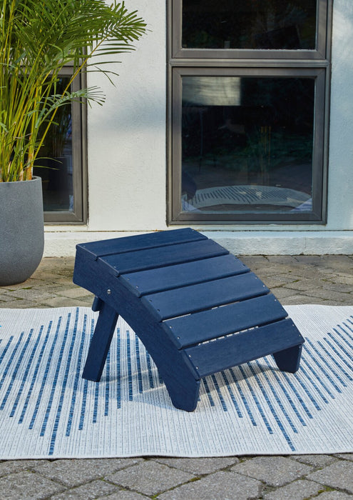 Pouf Bask pour la terrasse à l’extérieur - plastique à haute densité, résistant aux rayons UV et aux intempéries - bleu
