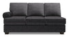 Sofa-lit de gauche Roll de la collection Sofa Lab- Luxury Charcoal