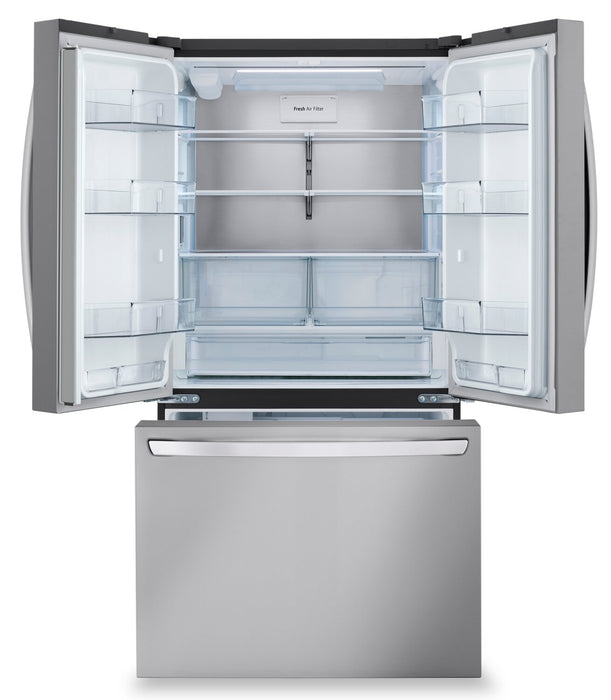 Réfrigérateur LG de 32 pi³ et de 36 po à portes françaises de profondeur standard MAXMC - acier inoxydable Smudge-ProofMD - LRFLS3206S