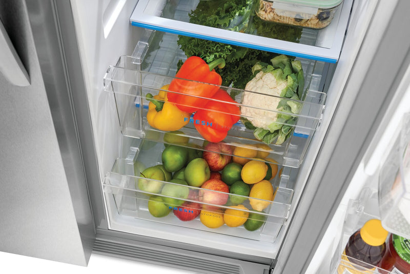 Réfrigérateur Frigidaire de 22,3 pi³ et de 33 po de profondeur standard à compartiments juxtaposés - acier inoxydable - FRSS2323AS