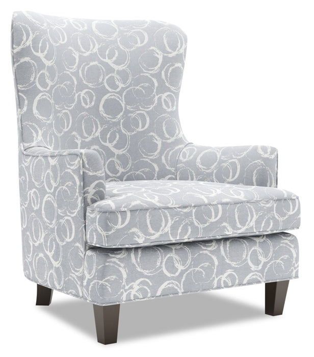 Fauteuil d’appoint à oreilles Sofa Lab personnalisable de 32 po fabriqué au Canada en tissu - Alloy multicolore