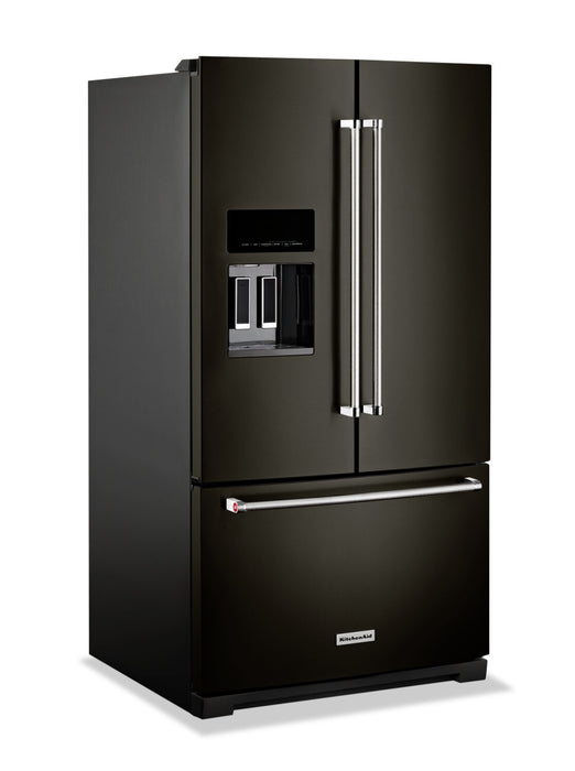 Réfrigérateur KitchenAid de 26,8 pi³ et de 36 po à portes françaises - acier inoxydable noir - KRFF577KBS