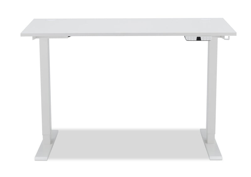 Bureau relevable Carson de 47,2 po à deux moteurs - blanc mat