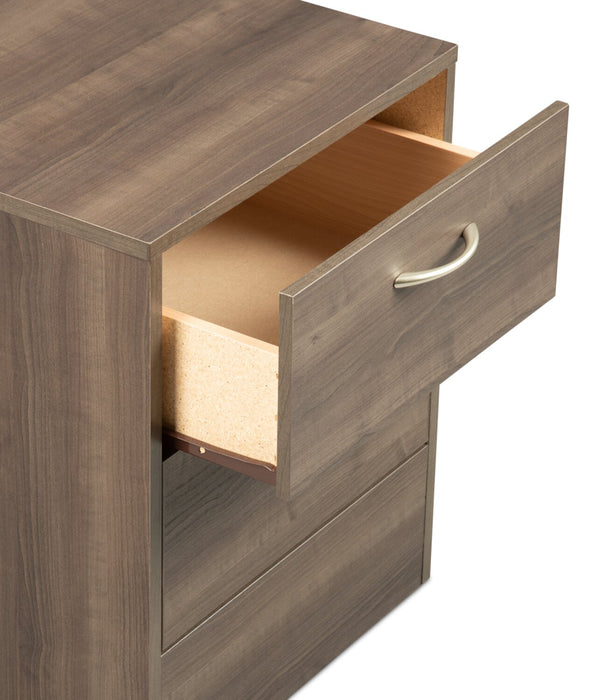Table de nuit Arlo de 18,3 po (L) x 22 po (H) à 2 tiroirs, fabriquée au Canada - gris-brun