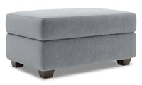  Pouf de rangement The Trunk de Sofa Lab de 39 po fabriqué au Canada en tissu de velours - gris 
