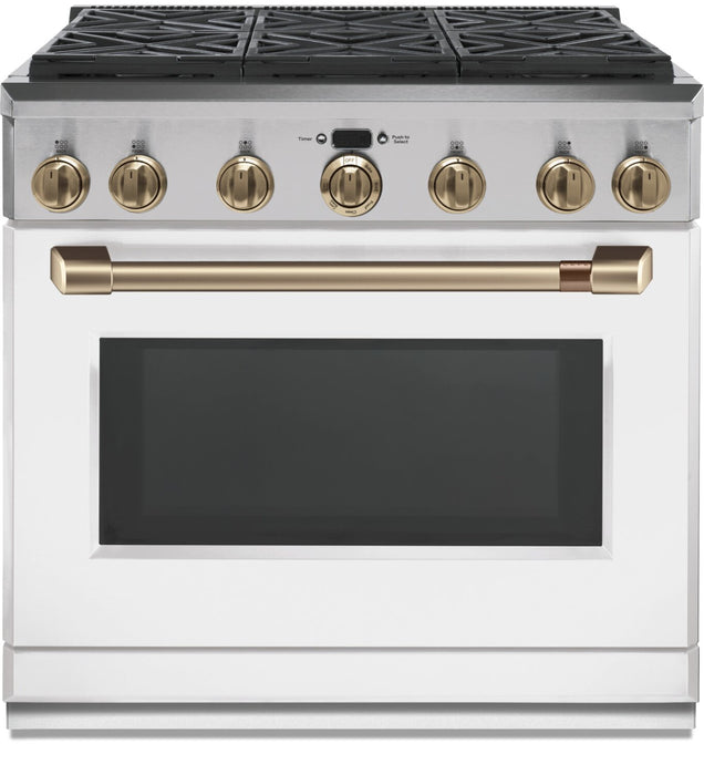 Coup-de-pied Café de 36 po blanc mat pour cuisinière professionnelle- CXPR6TKPMWS