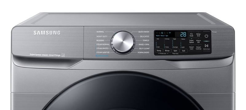 Laveuse à la vapeur Samsung à chargement frontal de 5,2 pi³ - grise - superposable - WF45B6300AP/US