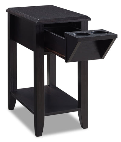 Torry Chairside Table – Brown  - Contemporary style End Table in Red cocoa Medium Density Fibreboard (MDF)