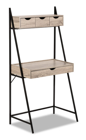 Bureau compact Norris de 31,5 po à 4 tiroirs - taupe