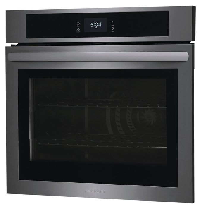 Four mural simple électrique Frigidaire de 5,3 pi³ et de 30 po avec convection à ventilateur - acier inoxydable noir - FCWS3027AD
