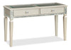 Table de salon somptueuse Tyra de 48 po avec rangement - champagne  