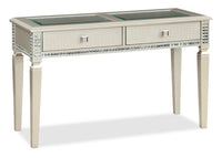 Table de salon somptueuse Tyra de 48 po avec rangement - champagne