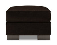 Pouf Track de Sofa Lab de 24 po fabriqué au Canada en tissu de chenille - brun Luxury Chocolate