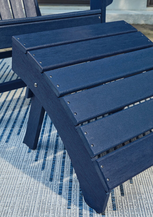 Pouf Bask pour la terrasse à l’extérieur - plastique à haute densité, résistant aux rayons UV et aux intempéries - bleu