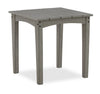 Table de bout Cape pour la terrasse à l’extérieur - 21 po (L), plastique à haute densité, résistante aux rayons UV et aux intempéries - grise