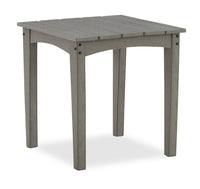  Table de bout Cape pour la terrasse à l’extérieur - 21 po (L), plastique à haute densité, résistante aux rayons UV et aux intempéries - grise
