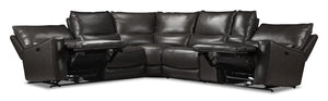 Sofa sectionnel à inclinaison électrique Lexington 6 pièces - gris 