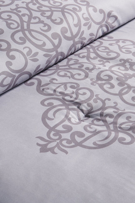 Ensemble d'édredon Arista 4 pièces pour lit double ou grand lit - gris