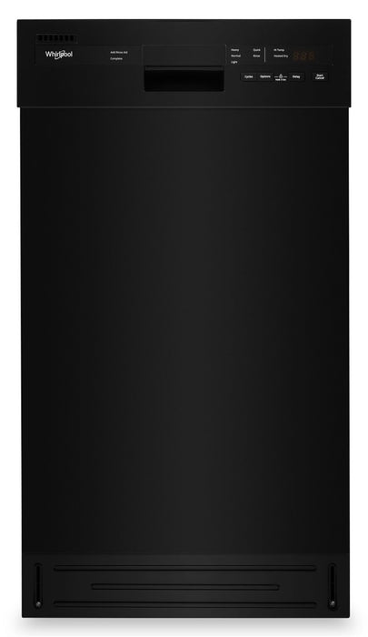 Lave-vaisselle encastré Whirlpool de 18 po et de 50 dBA avec commandes à l’avant - noir - WDPS5118PB