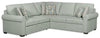 Sofa-lit sectionnel de gauche Haven de Scott Living 2 pièces en tissu de chenille - bleu écume de mer